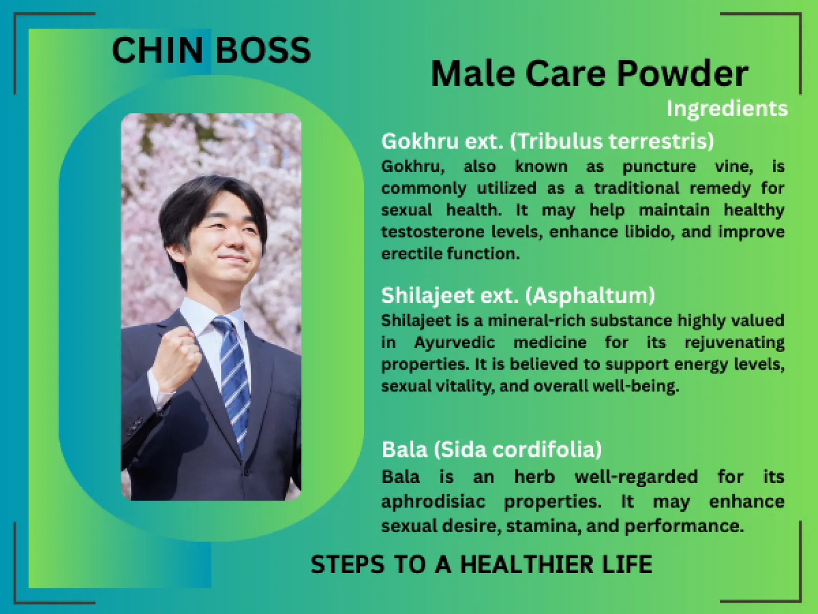 Chin Boss Male Care Powder 100mg